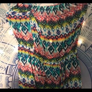 Cute colorful shirt romper